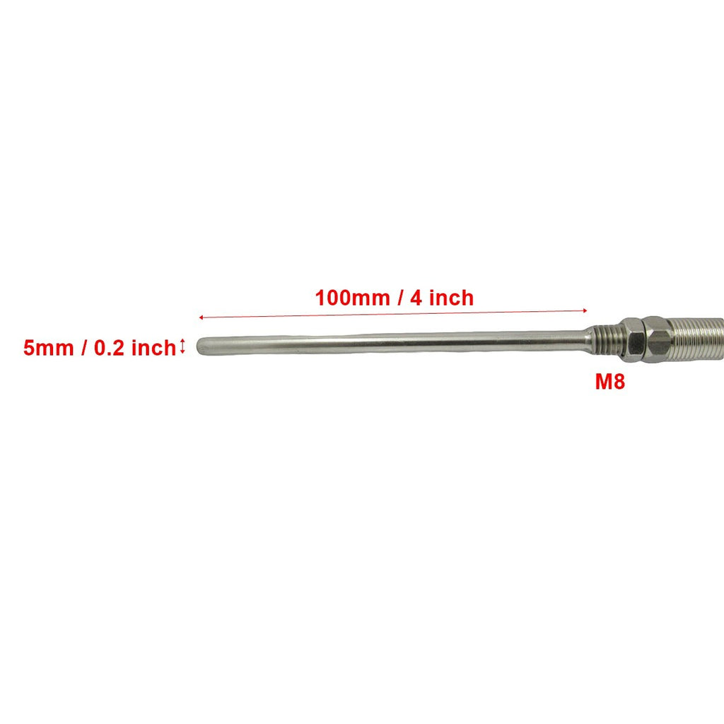 RTD PT100 Temperature Sensor Stainless Steel Probe with PVC Cable