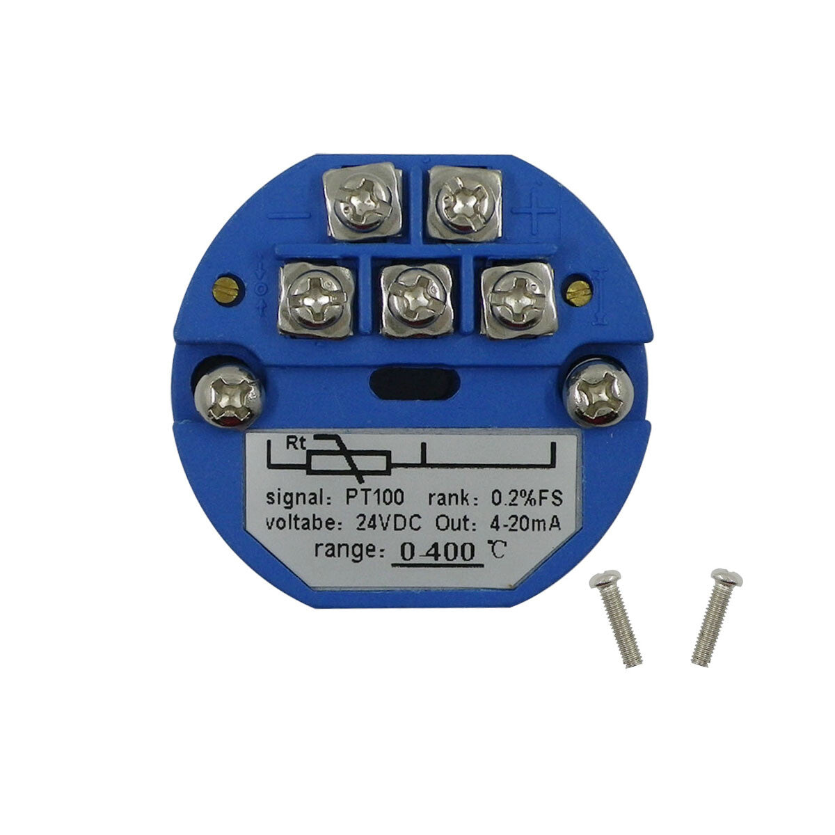 RTD PT100 Temperature Sensors Transmitter with 4~20mA Output (0-400 ℃/ 32-752℉)