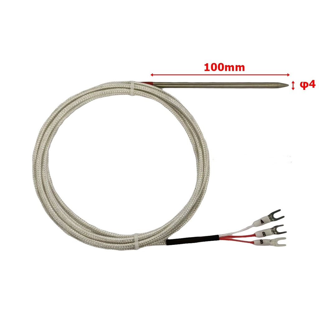 Sharp S.S. Meat Probe RTD PT100 Temperature Sensor with High Temperature Cable