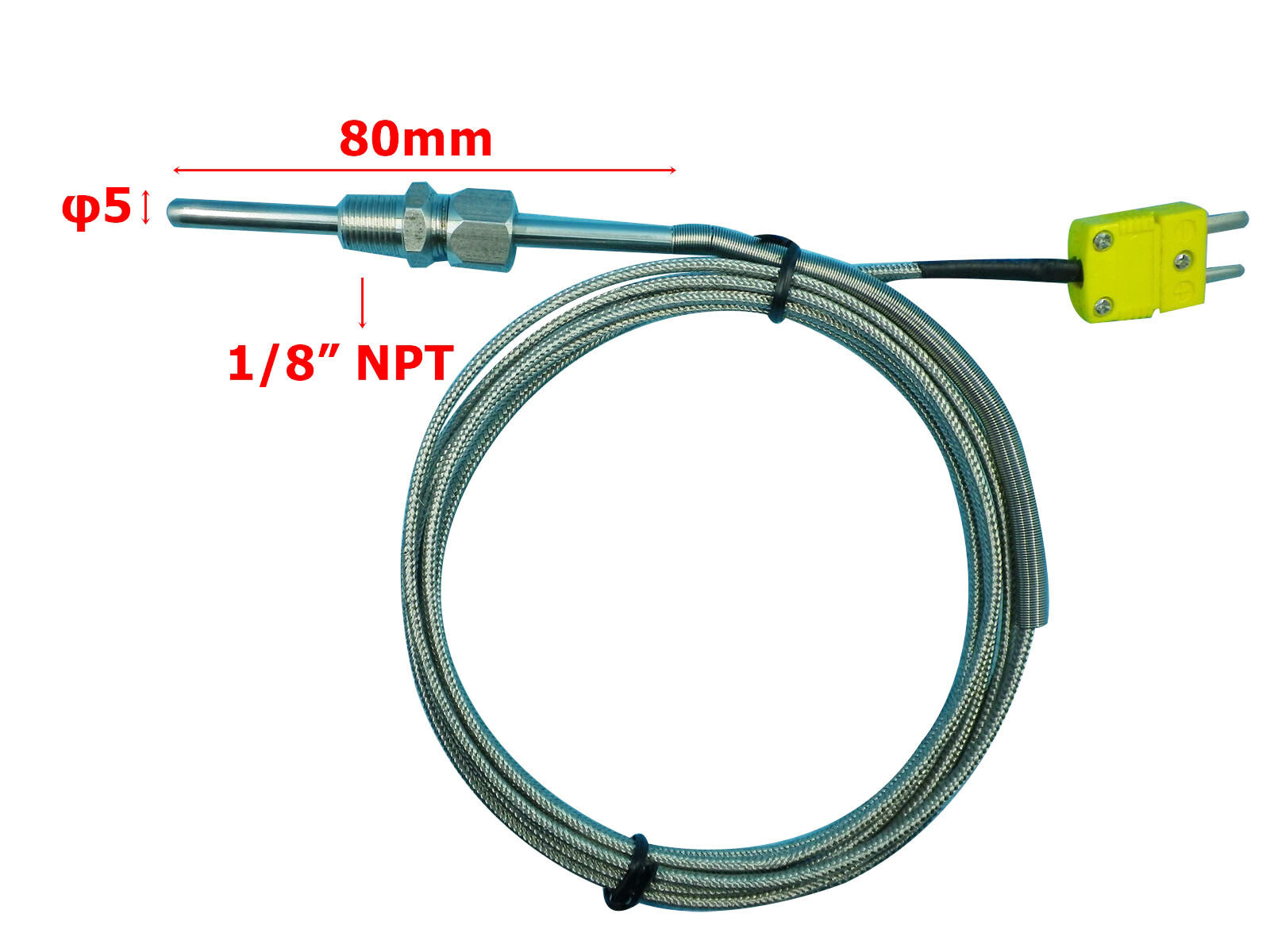 EGT Car Temperature Sensors 1/8” NPT Compression Fittings & Mini Connector
