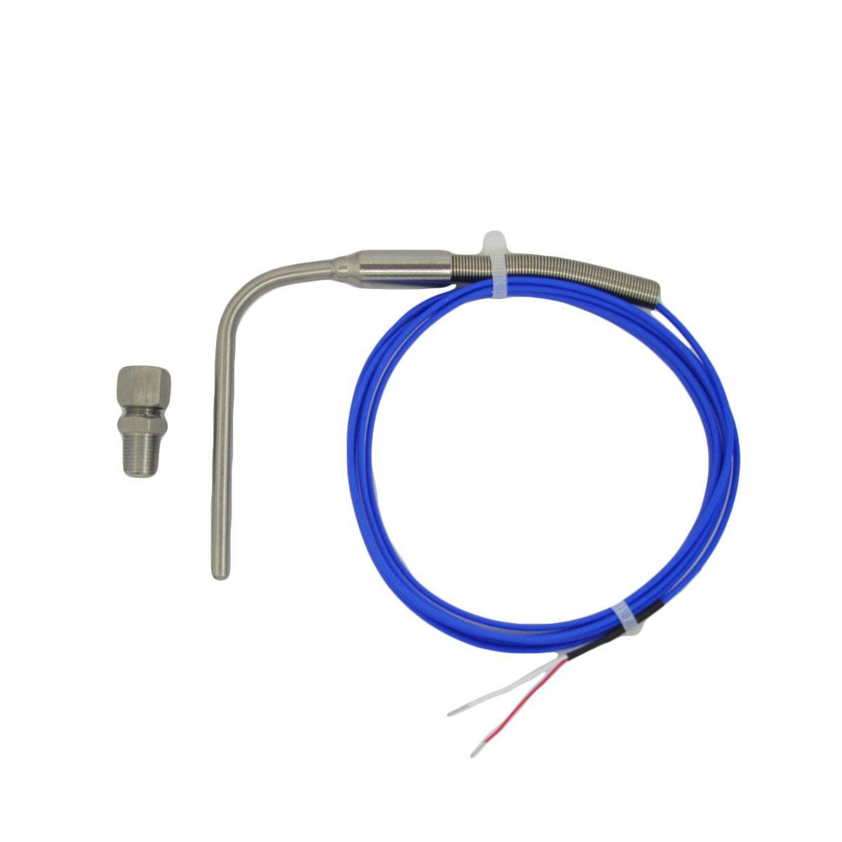 Car Exhaust Temperature Sensors K type Probe 90° Bend with Telfon Cable
