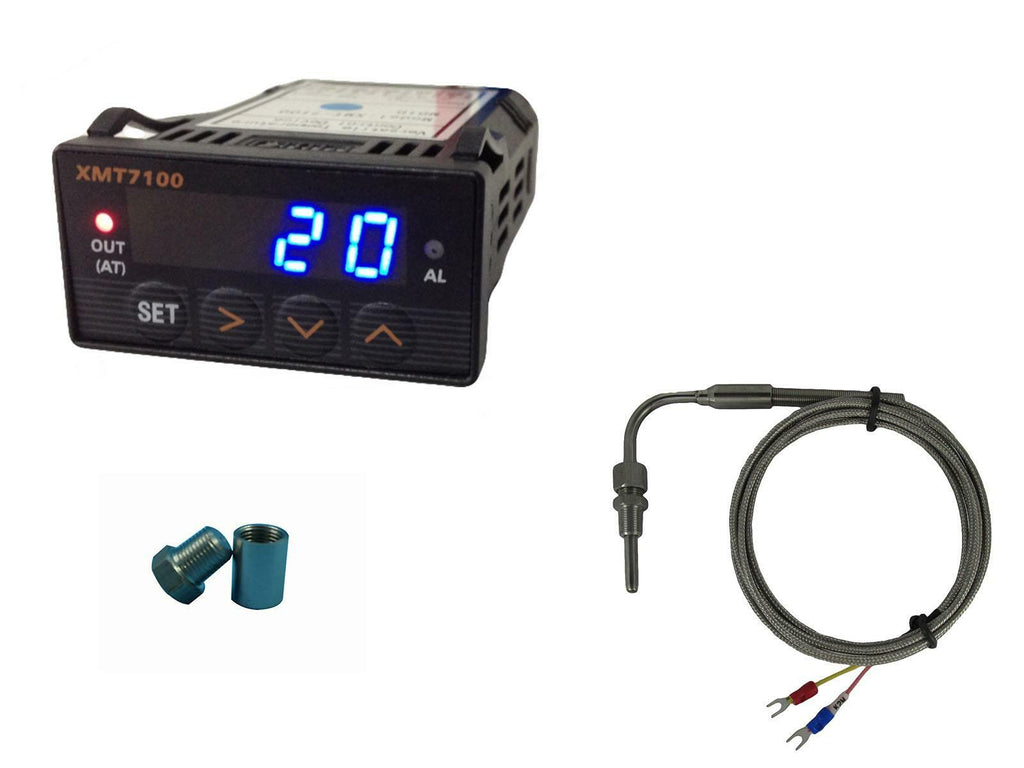 Blue EGT Exhaust Gauge with Alarm EGT Sensors & Weld Bund Combo Kit