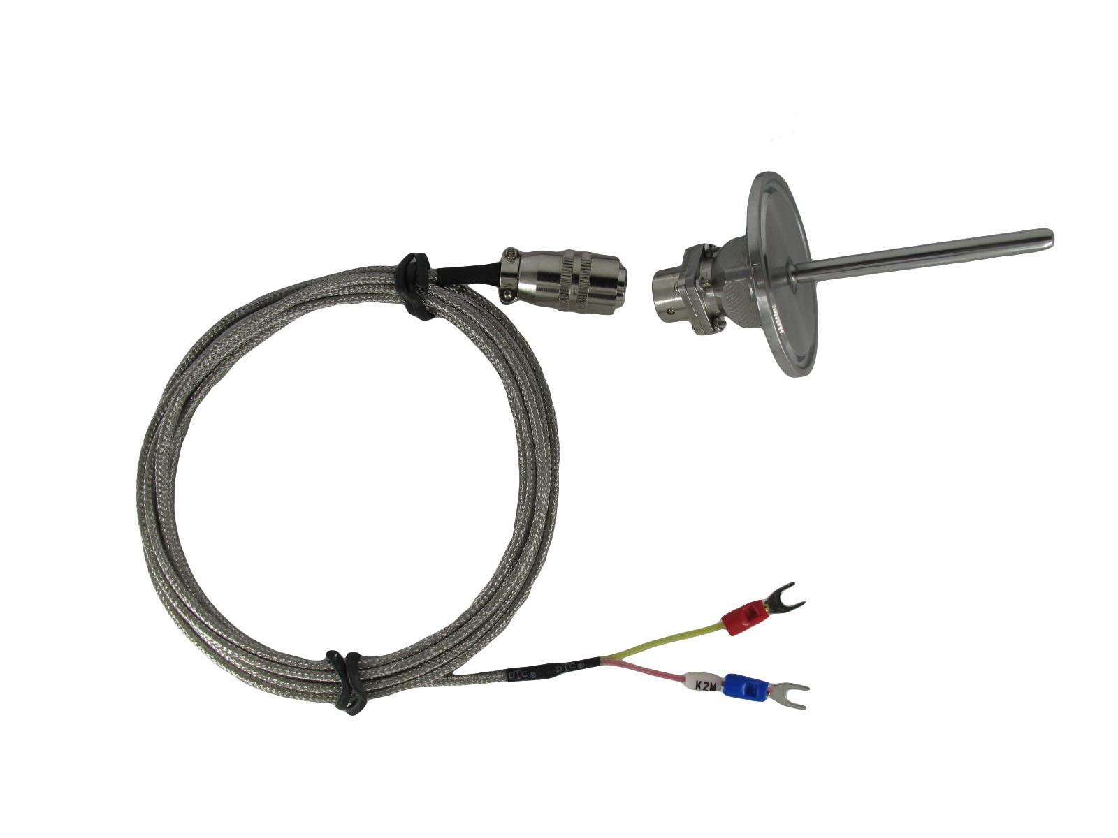 Tri-clamp Waterproof K Type Thermocouple Temp Sensors with Detachable Connector