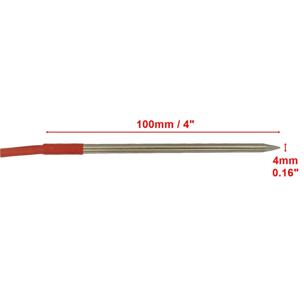 Sharp S.S. Meat Probe RTD PT100 Temperature Sensor with High Temperature Cable