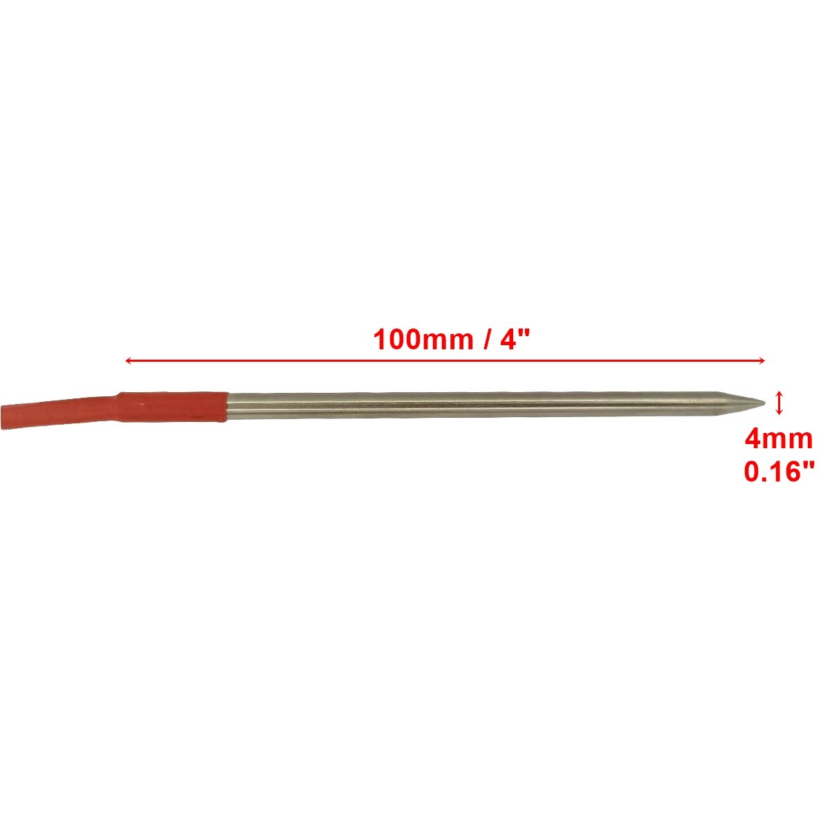 Sharp S.S. Meat Probe RTD PT100 Temperature Sensor with High Temperature Cable