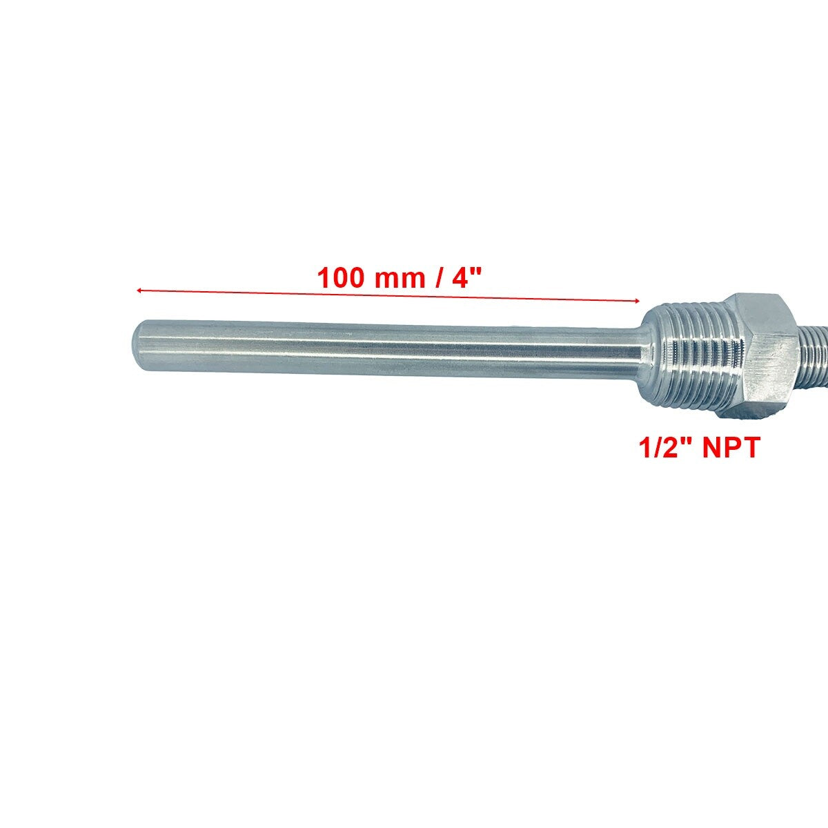 Temperature Sensors K Type Thermocouple Stainless Steel Waterproof Probe 1/2"NPT