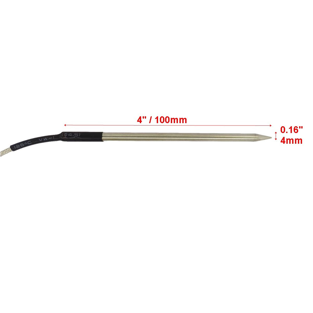 Sharp Pointed Waterproof SS Temperature Sensors Probe K Type BBQ Meat Probe