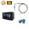 Exhaust Temperature Blue LED Gauge Combo 90° Bend EGT Sensor & Weld Bund ℃ / ℉